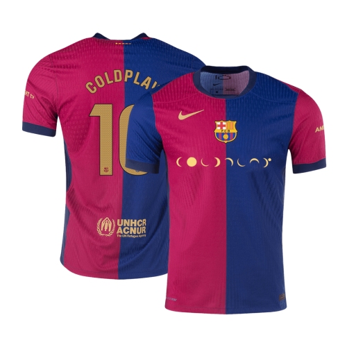 Barcelona COLDPLAY #10 Home Soccer Jersey Authentic