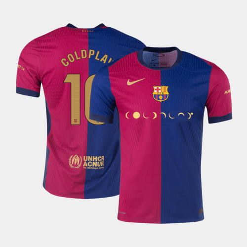 Barcelona COLDPLAY #10 Home Soccer Jersey Authentic