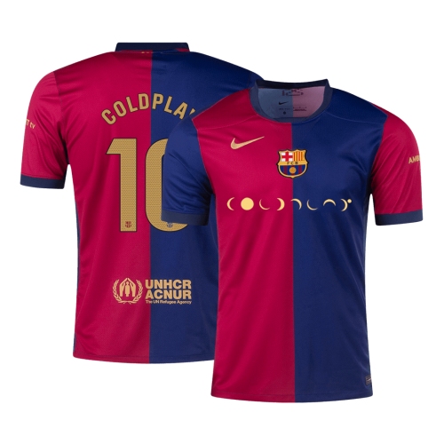 Barcelona COLDPLAY #10 Home Soccer Jersey