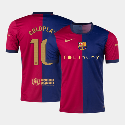 Barcelona COLDPLAY #10 Home Soccer Jersey