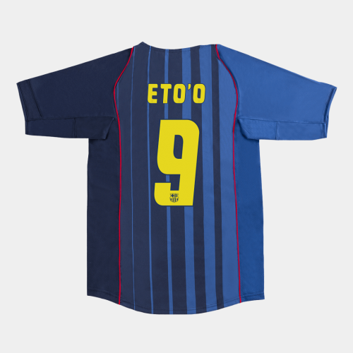 Barcelona ETOO #9 Away Soccer Jersey Retro 2004/05