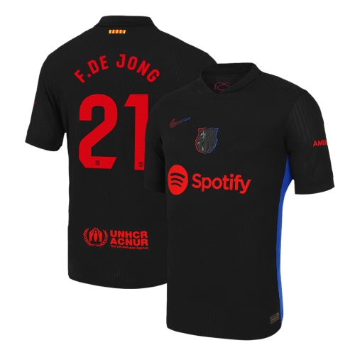 Barcelona F.DE JONG #21 Away Soccer Jersey Authentic