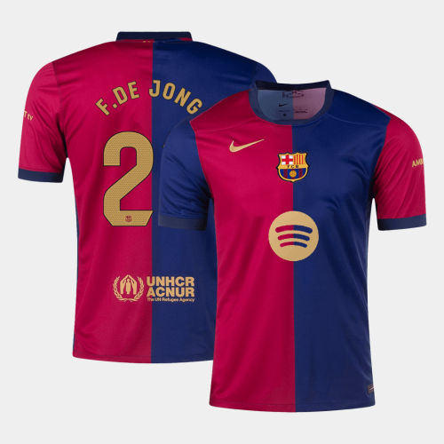 Barcelona F.DE JONG #21 Home Jersey - Spotify Logo Without Text