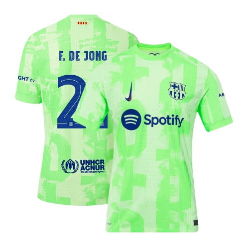 Barcelona F.DE JONG #21 Third Away Soccer Jersey Authentic - UCL Edition