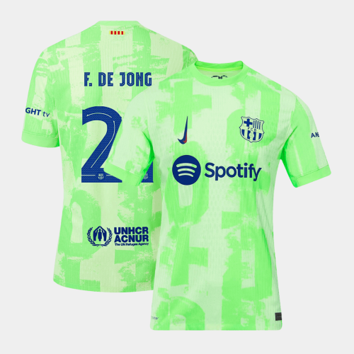Barcelona F.DE JONG #21 Third Away Soccer Jersey Authentic - UCL Edition