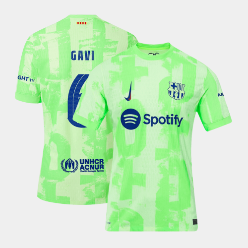 Barcelona GAVI #6 Third Away Soccer Jersey Authentic - UCL Edition