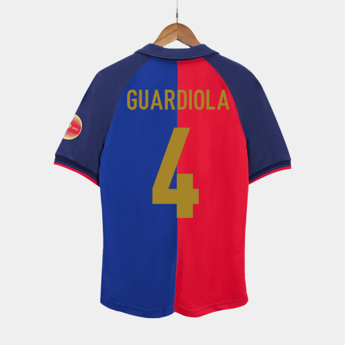 Barcelona GUARDIOLA #4 Home Soccer Jersey Retro 1999/00 - 100th Anniversary