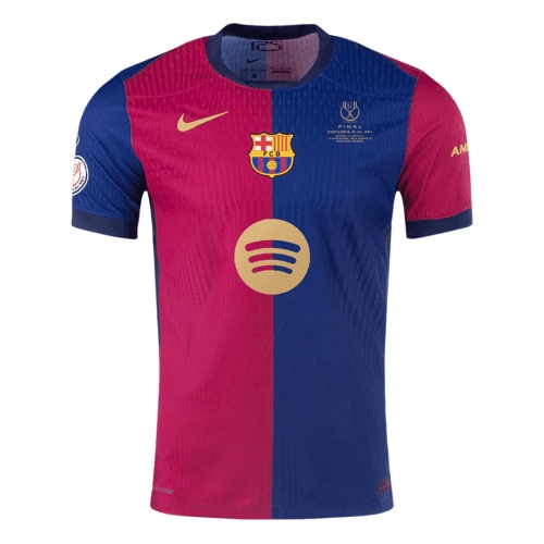 Barcelona Home Soccer Jersey Authentic - Copa del Rey Final