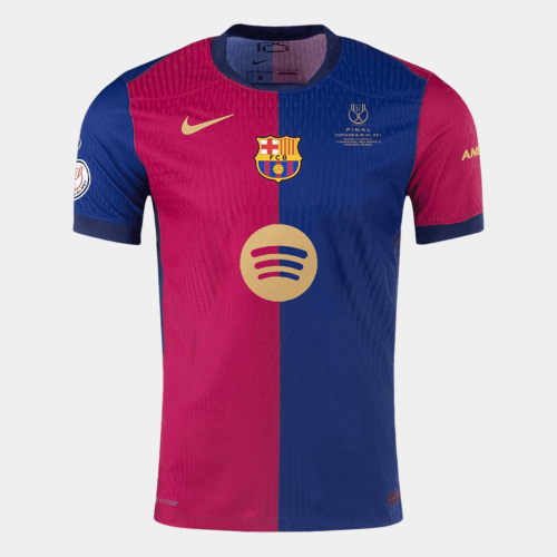 Barcelona Home Soccer Jersey Authentic - Copa del Rey Final