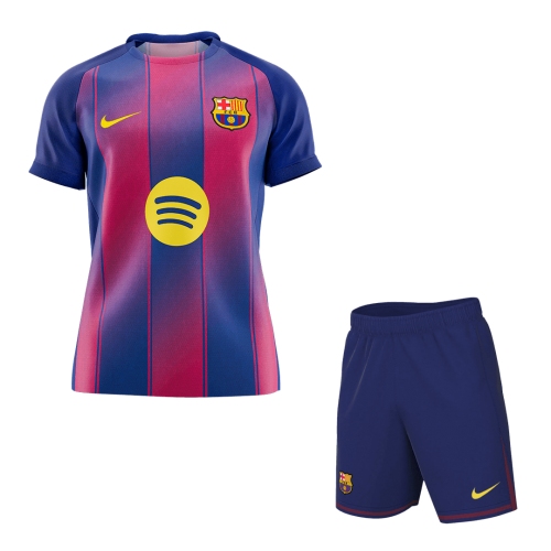 Barcelona Home Soccer Jersey Kit 2025/26 (Jersey+Shorts)