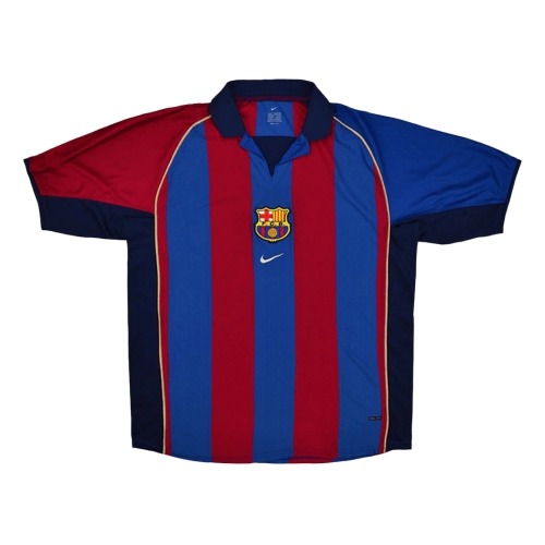 Barcelona Home Soccer Jersey Retro 2001/02