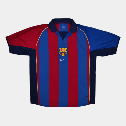 Barcelona Home Soccer Jersey Retro 2001/02