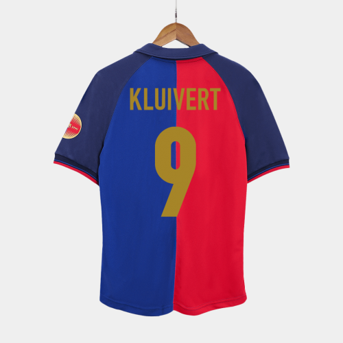 Barcelona KLUIVERT #9 Home Soccer Jersey Retro 1999/00 - 100th Anniversary