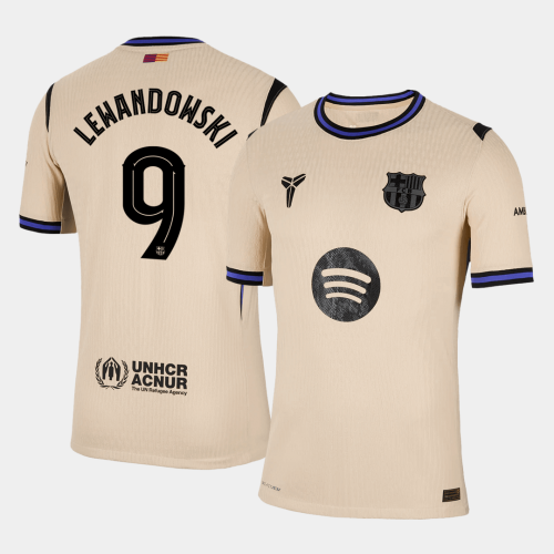 Barcelona LEWANDOWSKI #9 Away Soccer Jersey Authentic 2025/26 - UCL Edition