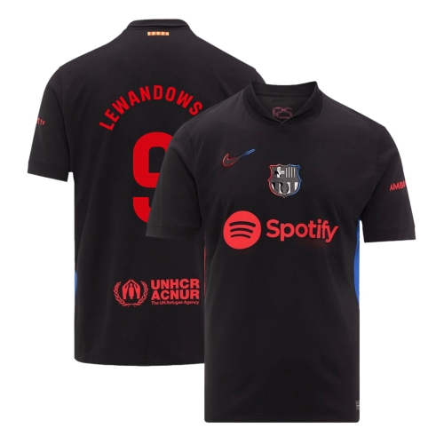 Barcelona LEWANDOWSKI #9 Away Soccer Jersey