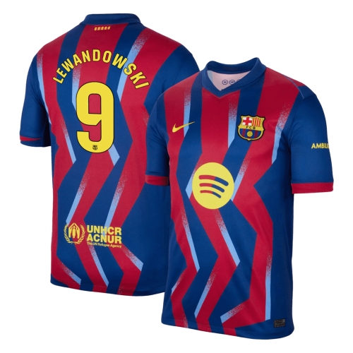 Barcelona LEWANDOWSKI #9 Fourth Away Soccer Jersey 2025/26
