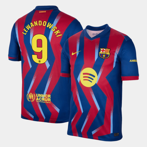 Barcelona LEWANDOWSKI #9 Fourth Away Soccer Jersey 2025/26