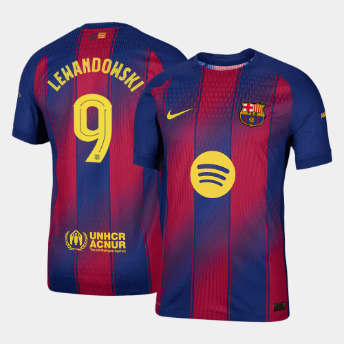 Barcelona LEWANDOWSKI #9 Home Soccer Jersey Authentic 2025/26 - UCL Edition