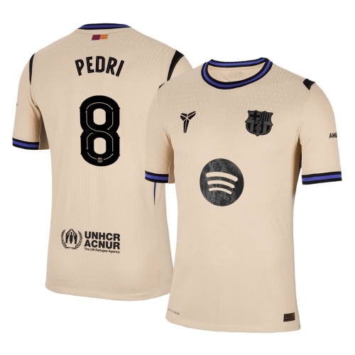 Barcelona PEDRI #8 Away Soccer Jersey Authentic 2025/26 - UCL Edition
