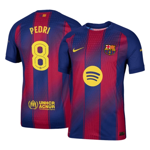 Barcelona PEDRI #8 Home Soccer Jersey Authentic 2025/26 - UCL Edition