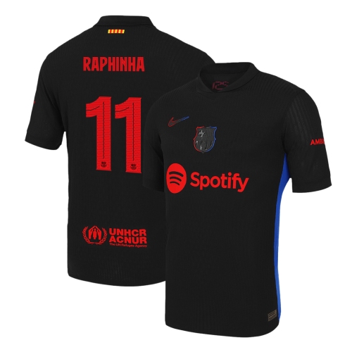 Barcelona RAPHINHA #11 Away Soccer Jersey Authentic - UCL Edition