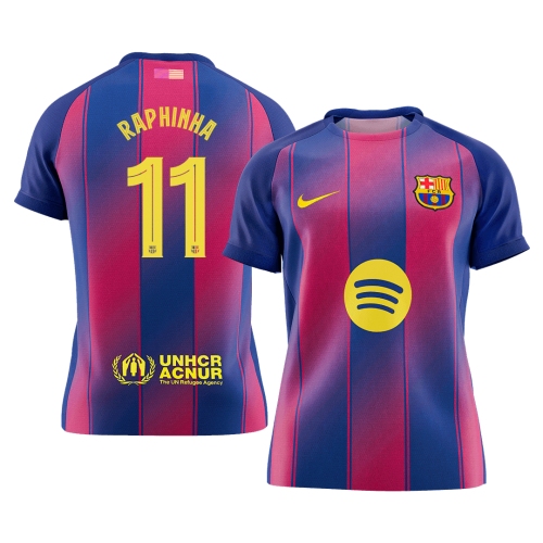 Barcelona RAPHINHA #11 Home Soccer Jersey 2025/26 - UCL Edition