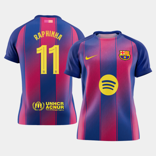 Barcelona RAPHINHA #11 Home Soccer Jersey 2025/26 - UCL Edition