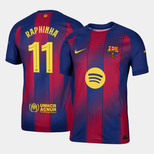 Barcelona RAPHINHA #11 Home Soccer Jersey Authentic 2025/26 - UCL Edition