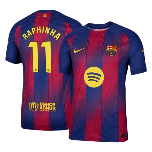 Barcelona RAPHINHA #11 Home Soccer Jersey Authentic 2025/26