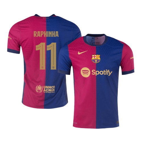 Barcelona RAPHINHA #11 Home Soccer Jersey Authentic - UCL Edition