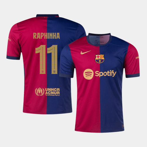 Barcelona RAPHINHA #11 Home Soccer Jersey - UCL Edition
