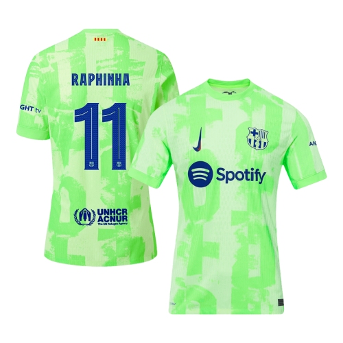 Barcelona RAPHINHA #11 Third Away Soccer Jersey Authentic - UCL Edition
