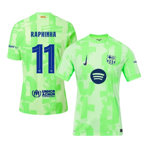 Barcelona RAPHINHA #11 Third Away Soccer Jersey Authentic - UCL