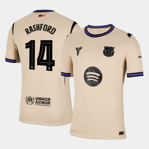 Barcelona RASHFORD #14 Away Soccer Jersey Authentic 2025/26 - UCL Edition