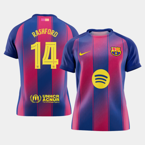 Barcelona RASHFORD #14 Home Soccer Jersey 2025/26 - UCL Edition
