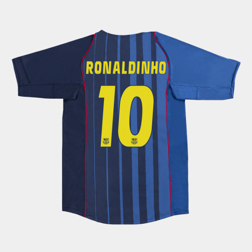 Barcelona RONALDINHO #10 Away Soccer Jersey Retro 2004/05