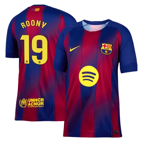 Barcelona ROONY #19 Home Soccer Jersey 2025/26