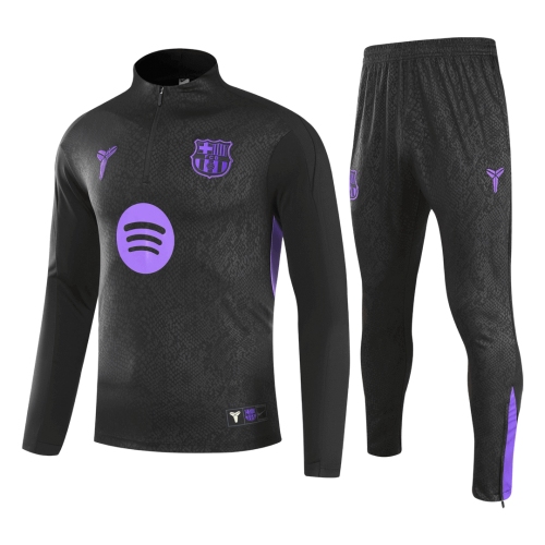 Barcelona Sweatshirt Kit 2025/26 - Black (Top+Pants)