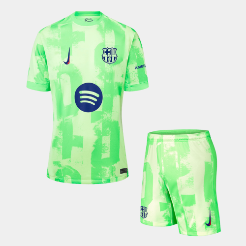 Barcelona Third Away Soccer Jersey Kit (Jersey+Shorts) - (Spotify Logo Without Text)