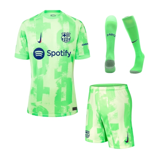 Barcelona Third Away Soccer Jersey Kit (Jersey+Shorts+Socks)