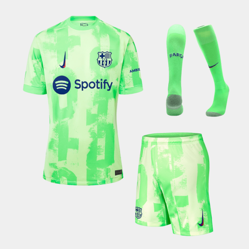 Barcelona Third Away Soccer Jersey Kit (Jersey+Shorts+Socks)
