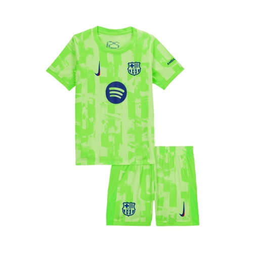 Barcelona Third Away Soccer Jersey Kit Kids(Jersey+Shorts) - UCL (Spotify Logo Without Text)