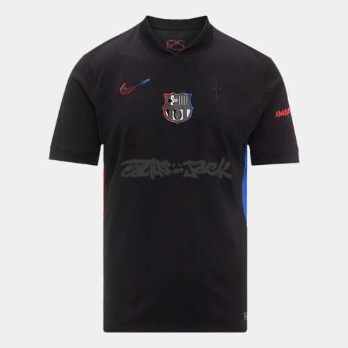 Barcelona X Travis Scott Away Soccer Jersey Black