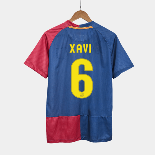 Barcelona XAVI #6 Home Soccer Jersey Retro 2008/09