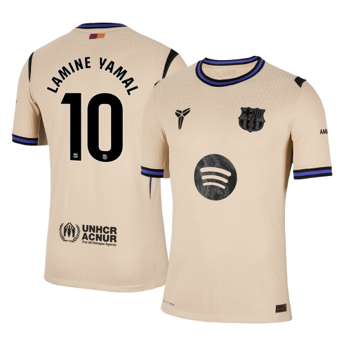LAMINE YAMAL #10 Authentic Barcelona Away Soccer Jersey 2025/26 Yellow - UCL