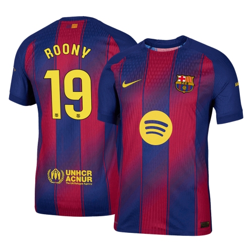 ROONY #19 Authentic Barcelona Home Soccer Jersey 2025/26 Red&Blue