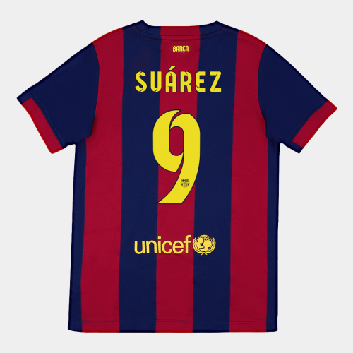 SUÁREZ #9 Barcelona Retro Jersey Home Soccer Shirt 2014/15
