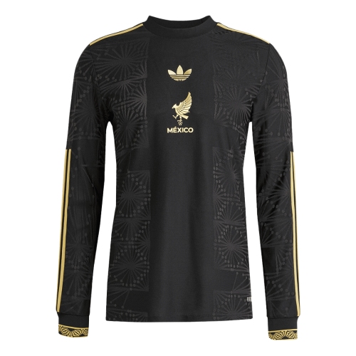 Authentic Mexico Long Sleeve Third Away Soccer Jersey 2025 - Gold Cup