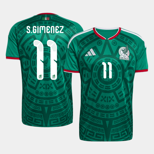 S.GIMENEZ#11 Mexico Home Soccer Jersey World Cup 2026 Green