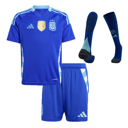 Argentina Away Jersey Kit Kids(Jersey+Shorts+Socks)